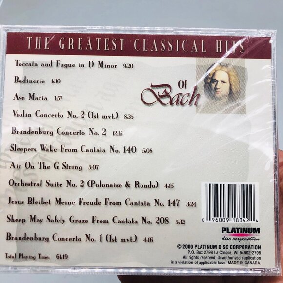 classical hits cd's new sealed Cchaikovsky Bach Strauss copy right 2000 READ NEW - Picture 4 of 7